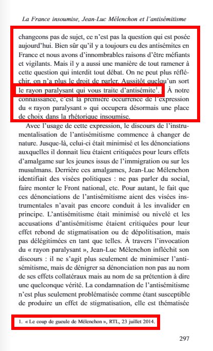 2️⃣7️⃣ « Après la minimisation et la négation de l’antisémitisme, sa disqualification par la moquerie. #Mélenchon prétend que l’#antisémitisme (…) est utilisé comme un "rayon paralysant" pour le faire taire, lui ou Corbyn, ou tout leader de la gauche radicale. 
Avec cette