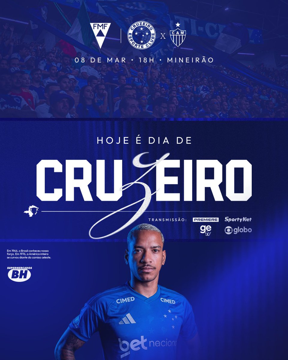 HOJE TEM CRUZEIROOOO!!! O CABULOSO VAI EM BUSCA DO TÍTULO DO CAMPEONATO MINEIRO!!! 🦊
 
#CRUxCAM #GrandeCampeão