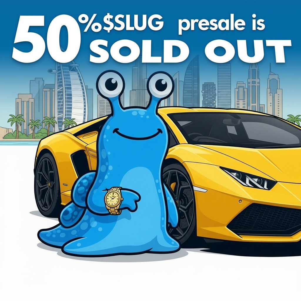 🐌 PRESALE UPDATE

50% of the $SLUG presale allocation is already SOLD OUT.

The army is growing faster than expected.

⏳ Only a small portion of tokens remains.

Once the presale supply is gone — that's it. No more at this price.

Slow movers… might miss the moon.

🐌 Join the