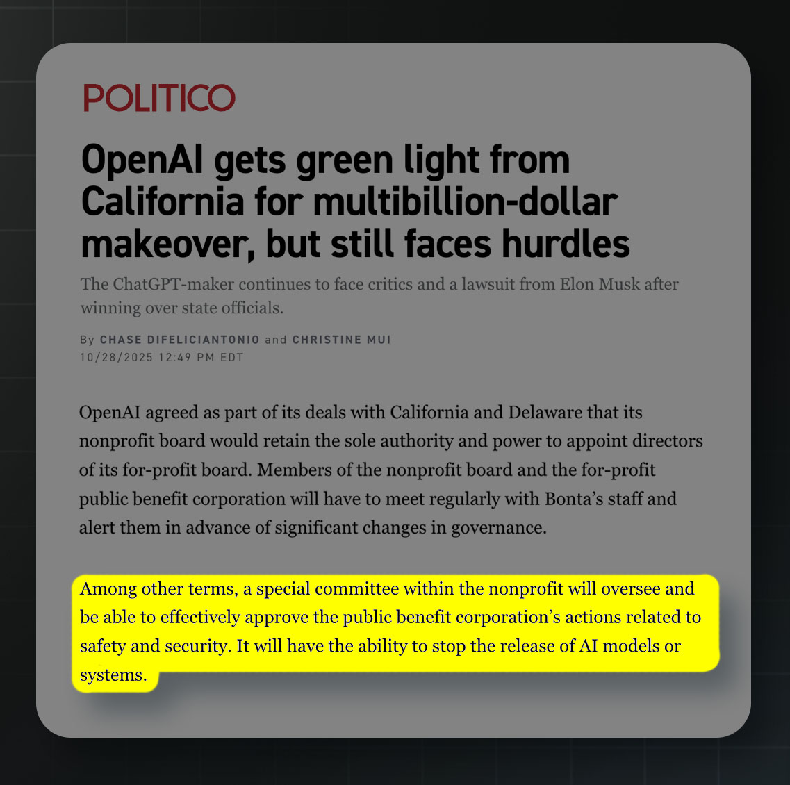 The Midas Project tweet media