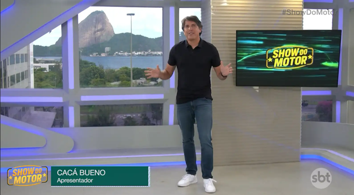 A partir deste domingo, 08 de março, a velocidade ganha um novo ritmo nas manhãs da TV aberta: o “Show do Motor” entra em nova fase e passa a ser apresentado por Cacá Bueno, filho de Galvão Bueno. O programa vai ao ar aos domingos, às 08h30, na tela do SBT.
