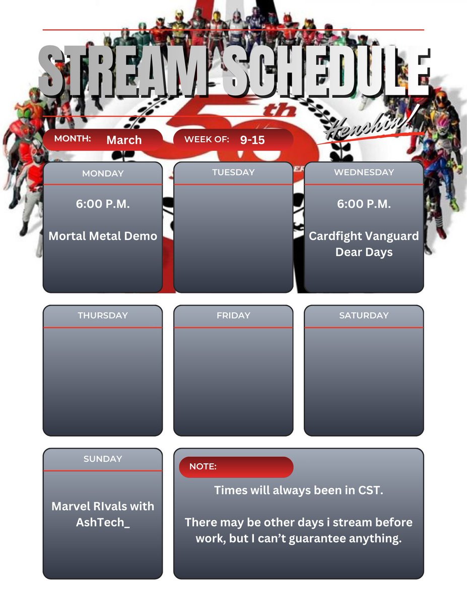 Looking forward to another week of streaming. Trying out a new game and continuing some others. Feel free to stop by in chat.
twitch.tv/knightdaiguren 
youtube.com/@kdaiguren