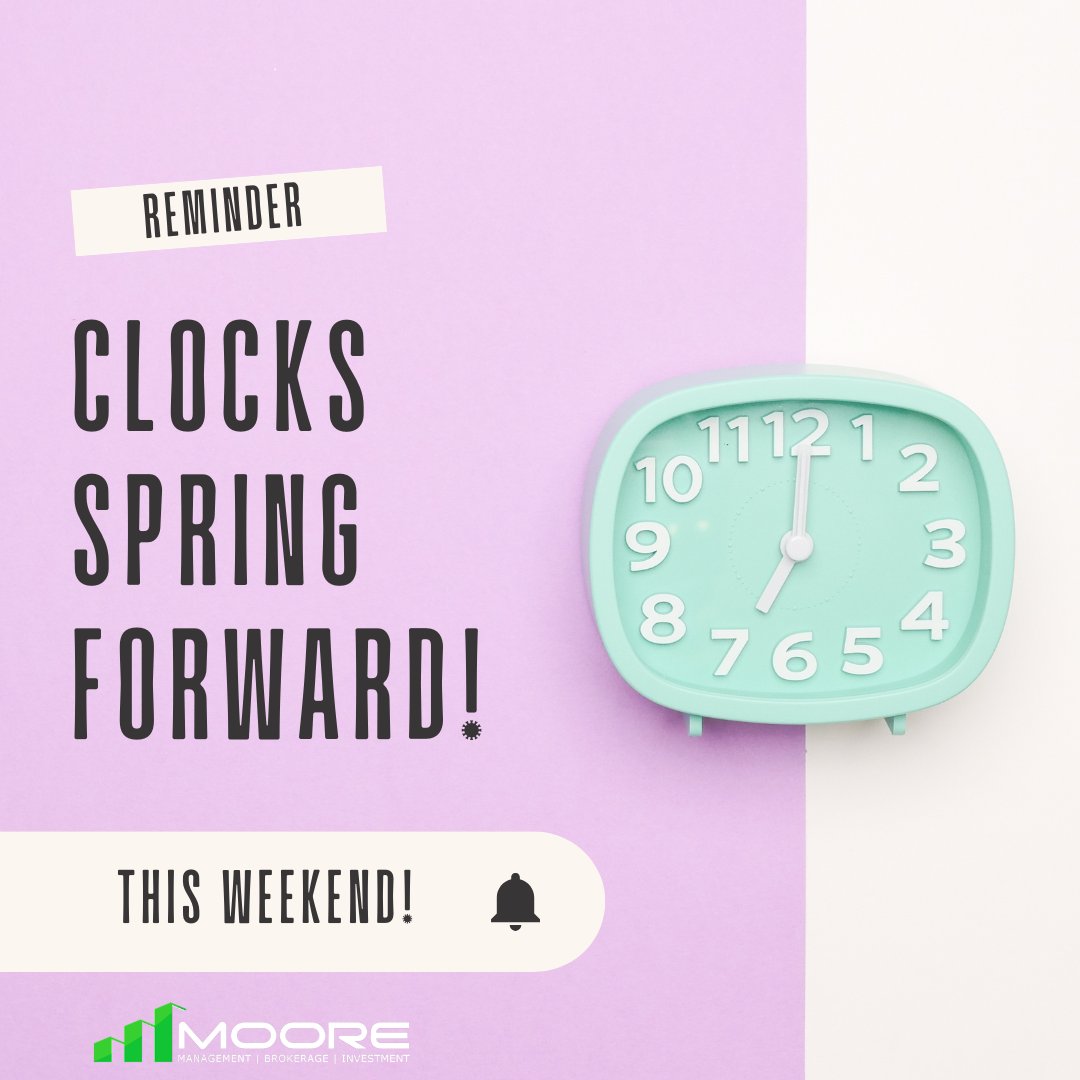 mcrmpm's tweet photo. Reminder! Clocks Spring Forward on Sunday! 🌸 https://t.co/aBgCOQQm7D