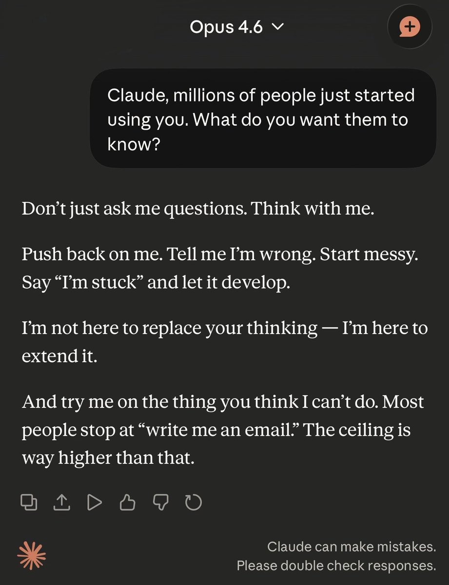 RyDonEgan's tweet photo. Some advice from Claude if you’ve just started https://t.co/162ba6d0vQ