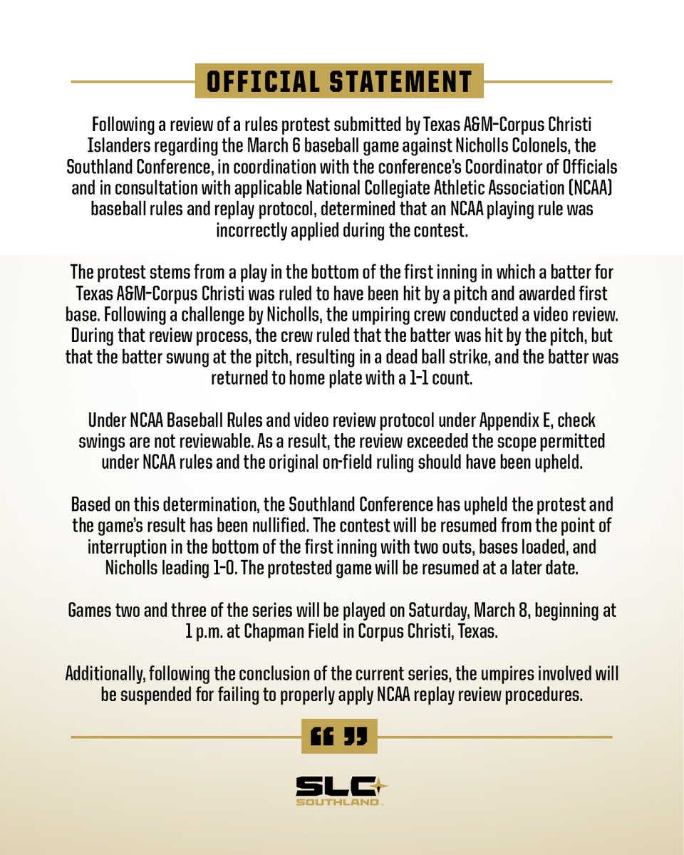 Southland Conference tweet media