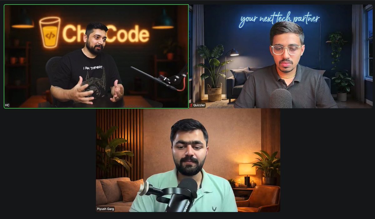 Prem_T3's tweet photo. Really Happy that Back-end are finnaly start at #chaiCode @ChaiCodeHQ ,
Thanks @Hiteshdotcom to introduce node-js to us and there arcitecture to it, and also Thanks @piyushgarg_dev to introduce - @typescript to us,

#chaicode, #chaiandcode https://t.co/ntv5hVKGnN