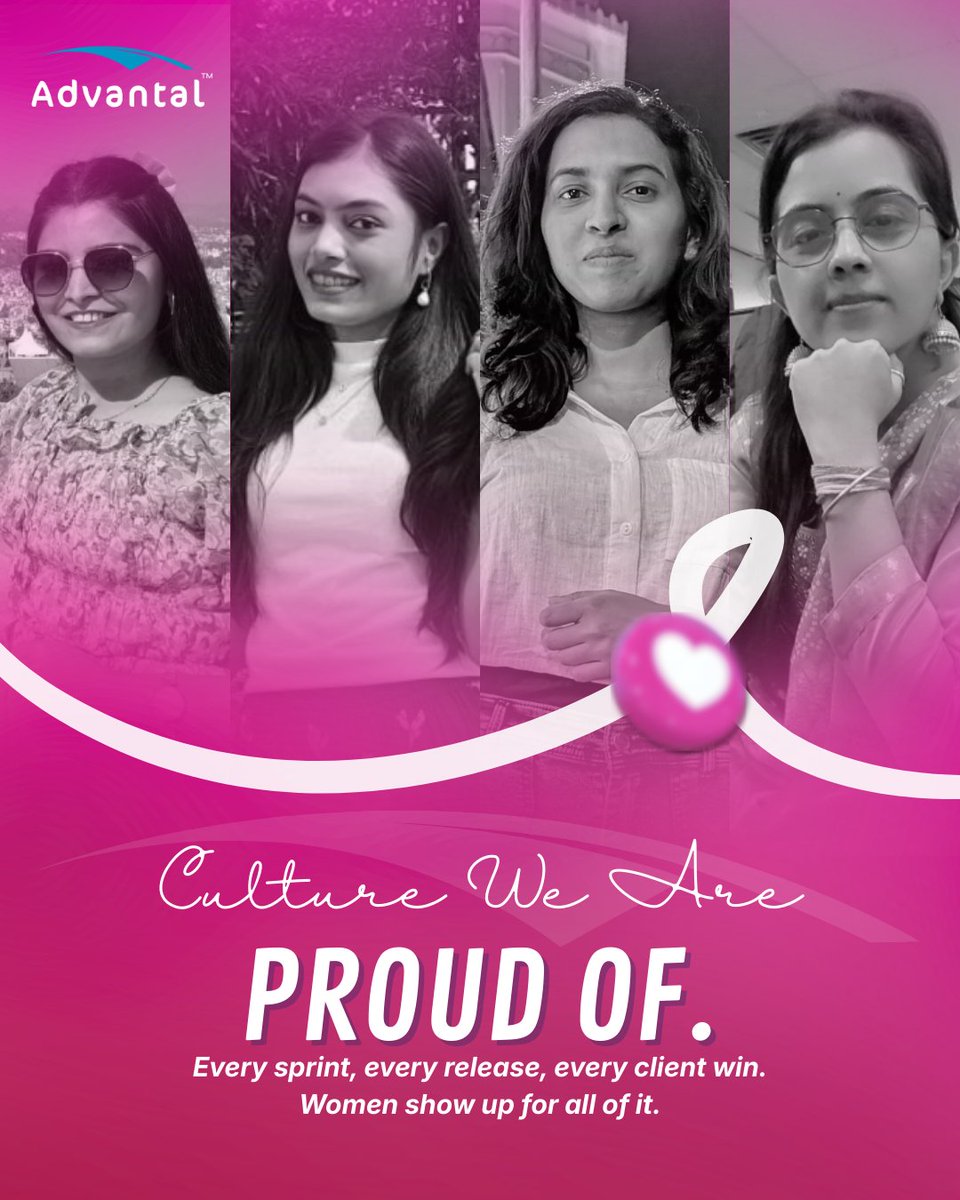 Advantal's tweet photo. Not on the sidelines. Right at the center of every product we have engineered, every problem solved, every sprint delivered.
Women's Day is one day. Their impact is every day.
Happy Women's Day.

#InternationalWomensDay #WomenInTech https://t.co/zRsGbhMYGM