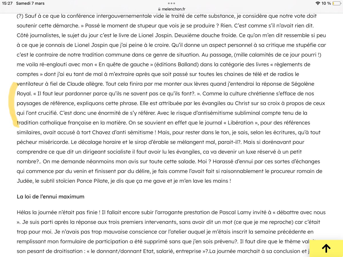3️⃣2️⃣ Malka se demande alors comme un homme à la sensibilité extrême à l’antisémitisme subliminal a pu ranimer aujourd’hui le fantasme du peuple déicide. « À la lumière de ce propos de 2007, il n’y a pas le moindre doute sur son extrême finesse d’analyse des rouages de