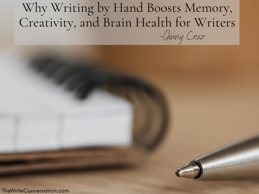 terrywhalin's tweet image. Why #Writing by Hand Boosts Memory, Creativity, and Brain Health for Writers from award-winning author and pediatric physical therapist Ginny Cruz on @EdieMelson bit.ly/4smTdkH #handwriting