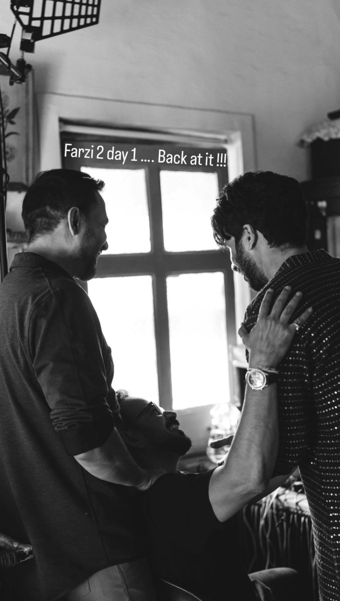 shanaticteam's tweet photo. @shahidkapoor SUNNY ππ₯π«Άπ»β€οΈβπ₯
FARZI Season 2 Day 1 .... Back At It !! π£π₯
#Farzi2 Shooting Started At Mumbai.
@rajndk @d2r_films
@PrimeVideoIN #RaashiiKhanna
#Sunny #ShahidKapoor #Farzi
#Farzi2OnPrime #Shanatics https://t.co/EG9E5Hs4Rs