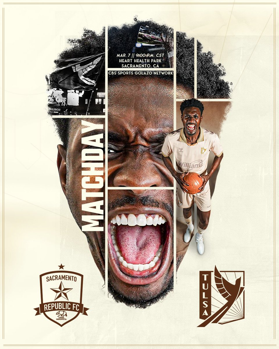We're so back. It's 𝐌𝐀𝐓𝐂𝐇𝐃𝐀𝐘.

🆚 Sacramento Republic FC
📍 Heart Health Park
🕘 9PM CT
📺 <a href="/CBSSportsGolazo/">CBS Sports Golazo ⚽️</a> 
🗞️ Preview: fctulsa.com/news/2026/03/0…