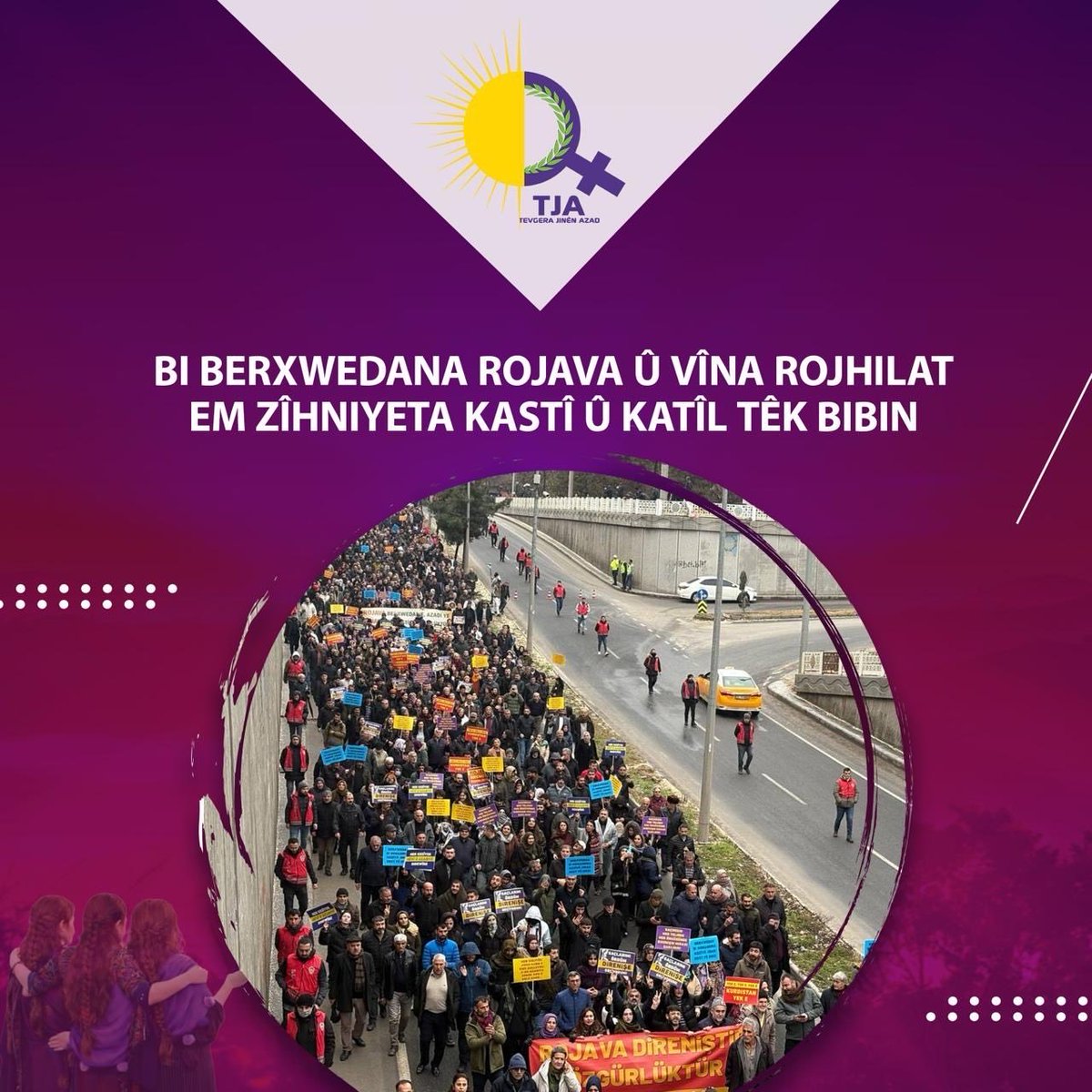 meclisi_n42861's tweet photo. Li dijî polîtîkayên kuştina jinan, li dijî polîtîkayên xizanî û şer em ê sibê li kolanan bin.
#DemaJinê https://t.co/xLj8tHK6Ia