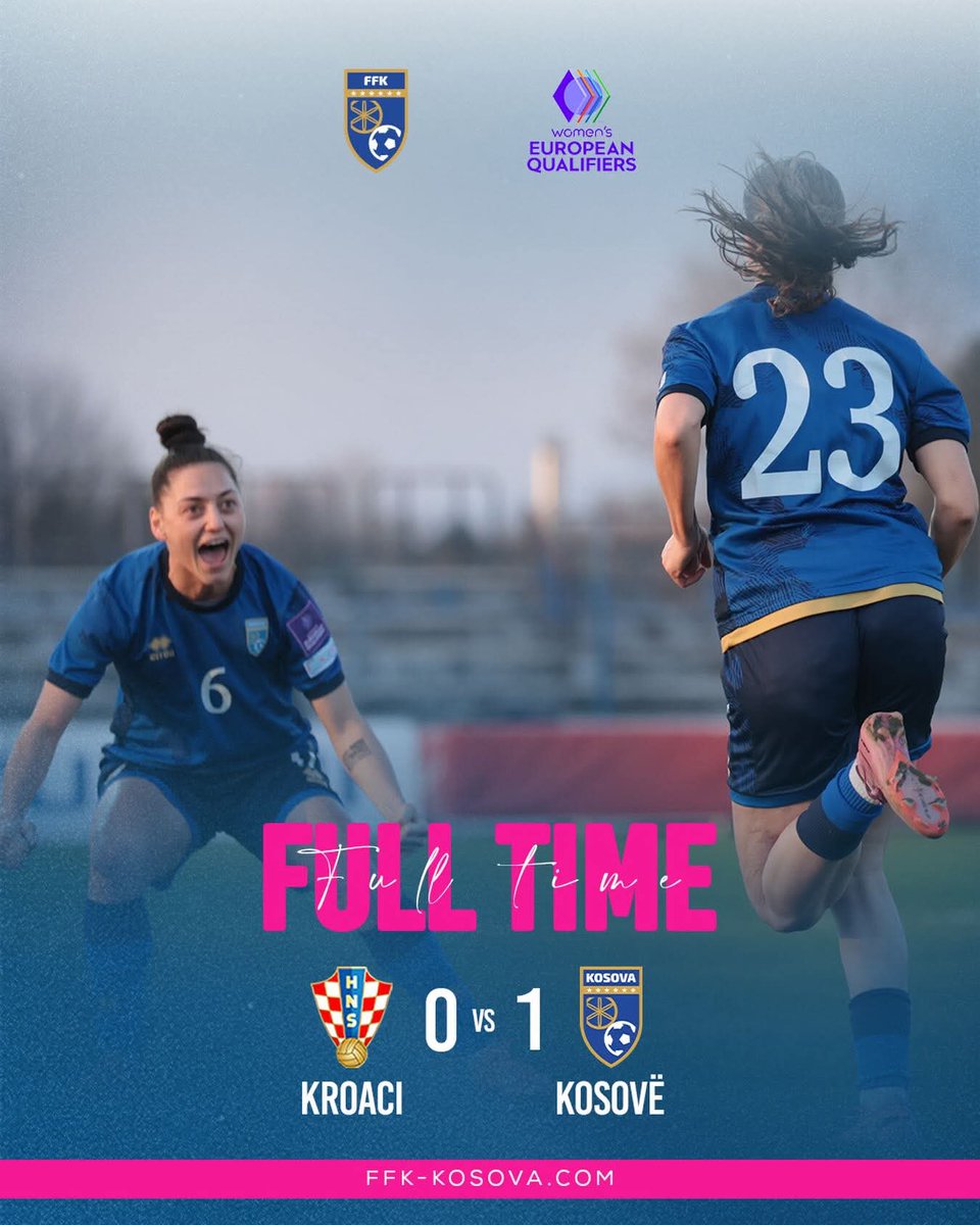 kosovanfooty_EN's tweet image. What a result for #Kosova Women's National Team. 

Croatia 🇭🇷0-1🇽🇰 Kosova

We march on! 💪