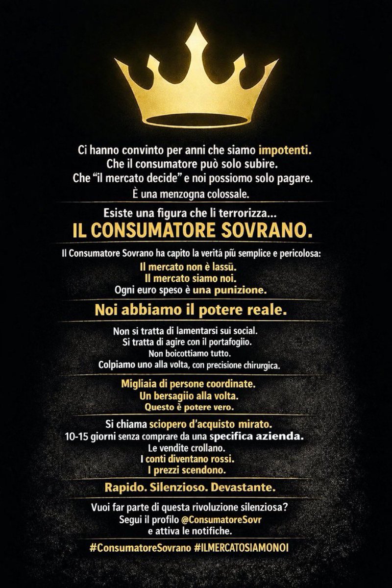 ilrisolutoreIT's tweet photo. Abbiamo bisogno di te !

Segui e fai seguire @ConsumatoreSovr 

E poi AGISCI !!!

Le lamentele stanno a zero…diamoci da fare ! https://t.co/FMKJiivRpI