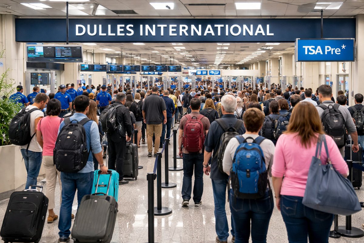 AvtarPannu16's tweet photo. Travel alert for Dulles Airport (IAD) ✈️
TSA security lines may be longer during the government shutdown. Arrive early and plan transportation ahead of time.
https://t.co/d5b2So8vMp 
Book taxi:
 https://t.co/yhx8TD9Nn8
#DullesAirport #AirportTravel
#DullesAirport #AirportTravel https://t.co/EKMWkQHzkh