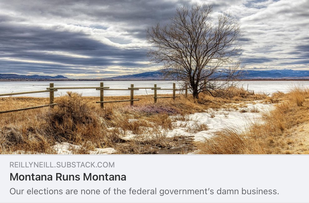 RepRNeill's tweet image. We will never normalize the idea of nationalizing elections to protect a party from losing.

Do not assume the system will self-correct. 

Do not treat “wait for the midterms” as a plan.

#mtpol
#mtnews

reillyneill.substack.com/p/montana-runs…