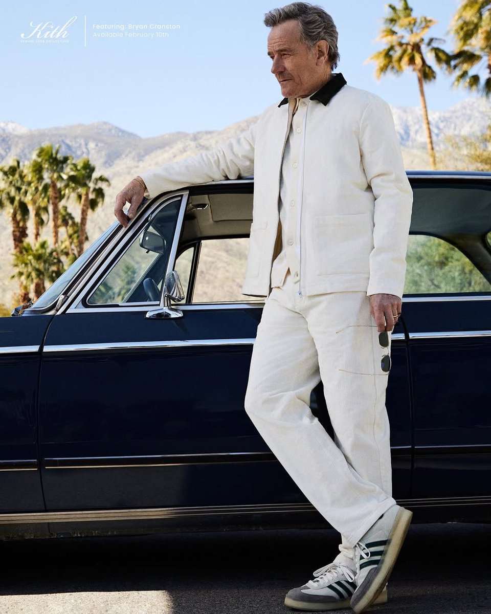ComplexSneakers's tweet photo. Happy 70th Birthday Bryan Cranston 🎉

A trip down memory lane when Bryan Cranston starred in the Kith Spring 2023 campaign rocking the Clark’s x Kith x Adidas Samba 👀

📸: (IG) kith https://t.co/LopfoMuHOt