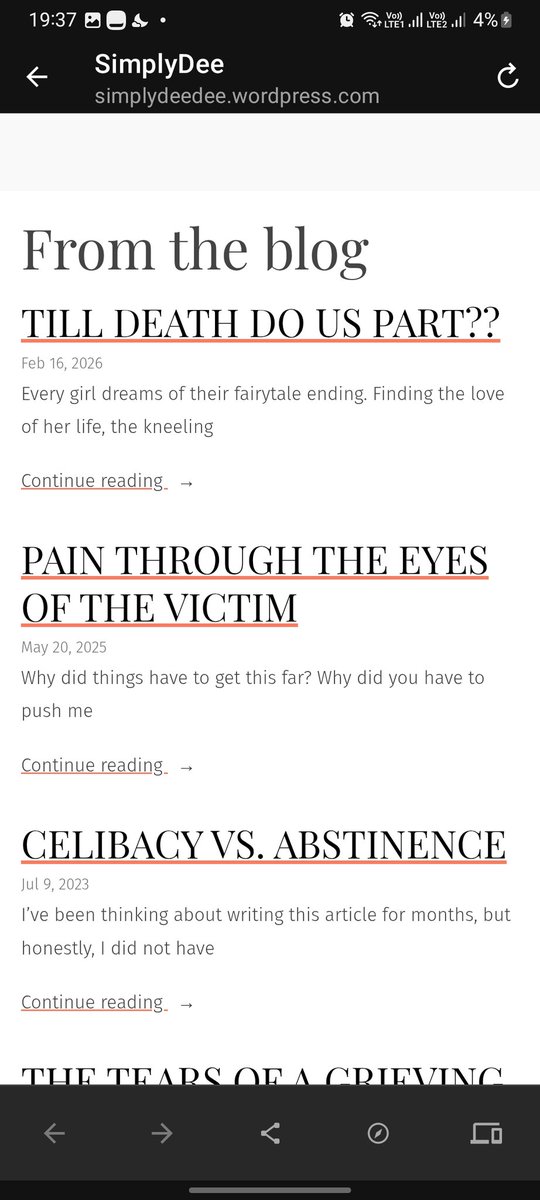 DidiMasango's tweet photo. Guess who is back and writing again 😜 Me!!
New look, New article and fresh thoughts.
Check it out!!
Blog: https://t.co/lkTRsW2WqO
Till Death Do Us Part??: https://t.co/uXHcVT2rtc

Enjoy the reads ❤️ https://t.co/uIAEIAFTWT