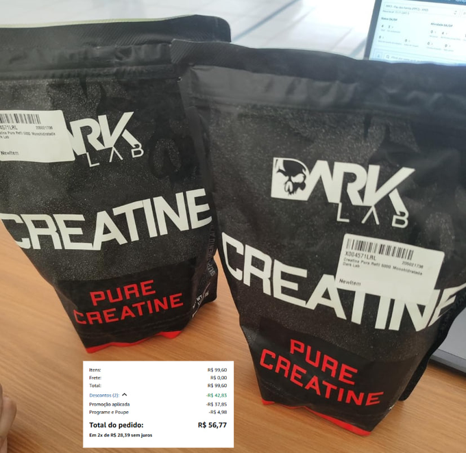promonossabr's tweet photo. XAMA NO PROJETINHO
adicione duas no carrinho

💪 2x Creatina Pura Dark Lab 500g

🔥 POR 56,89 até 2x (28,44 Cada Creatina)
↪️ Selecione "comprar com recorrência". Cancele quando quiser.
🎟 Economize 39% nas compras de 2 ou mais.

🔗https://t.co/TipgMvLn54 https://t.co/ZV4lcuHJ4m