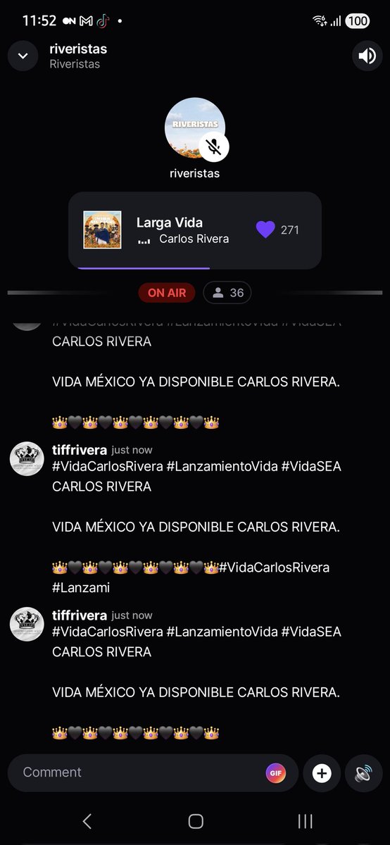 DANITIFFANY's tweet photo. Apoyando!!! #VidaCarlosRivera #LanzamientoVida #VidaSEA 
CARLOS RIVERA

VIDA MÉXICO YA DISPONIBLE CARLOS RIVERA. 

👑🖤👑🖤👑🖤👑🖤👑🖤👑 https://t.co/iaUIVP3guy