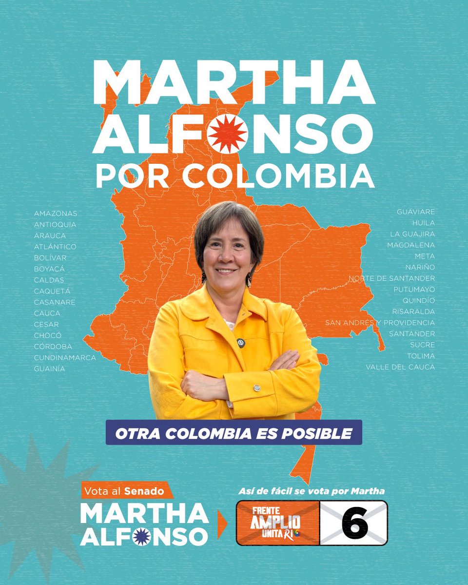 marthaalfonsob's tweet photo. Esta campaña fue desde los diferentes territorios. Y aunque no logré llegar físicamente a todos, mi acompañamiento siempre ha sido nacional, no solo en esta campaña, sino a lo largo de los años como activista, defensora de DDHH y dirigente sindical 🇨🇴❤️‍🔥 https://t.co/0Hj4SFsxYJ
