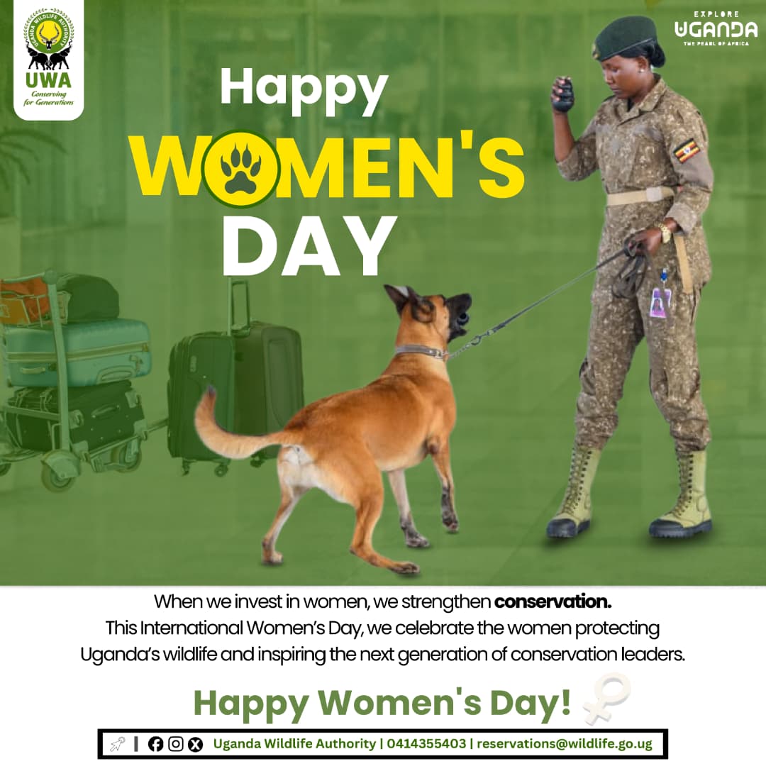 Happy International Women’s Day! 

Uganda Wildlife Authority celebrates all women around the world, especially those dedicated to conservation and the mothers of those who risk their lives to protect wildlife. Your strength, care, and commitment help safeguard our natural