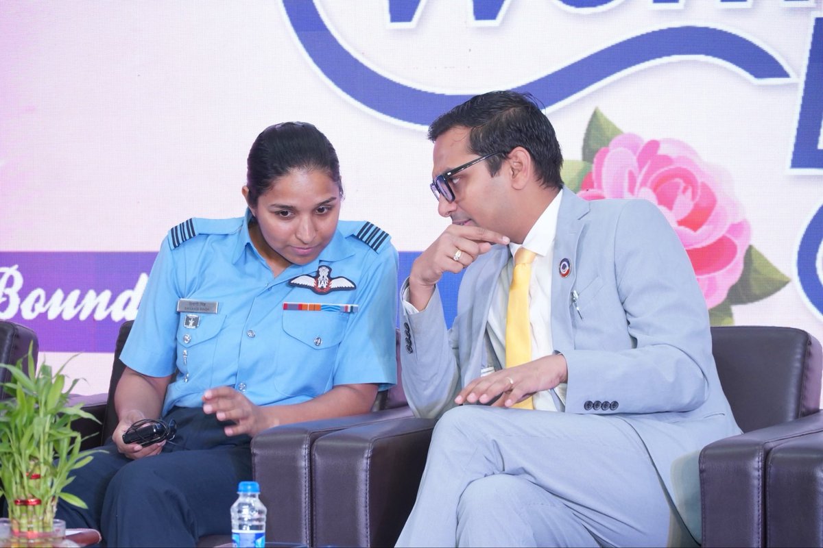 MayurICAI's tweet photo. It was truly a proud and memorable moment for all of us at EIRC of @theicai to host Squadron Leader Shivangi Singh, India’s first woman Rafale fighter pilot, during our International Women’s Day celebration. https://t.co/vRcCVAG9Rj