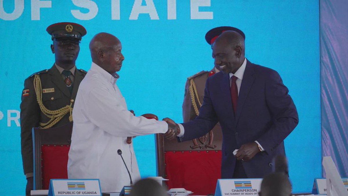 JBNyamate's tweet image. President Yoweri KagutaMuseveni assumes the Chairmanship of the East African Community, succeeding Kenya’s President William S. Ruto. #ChimpReportsNews #EAC @WilliamsRuto @KagutaMuseveni @ChimpReports