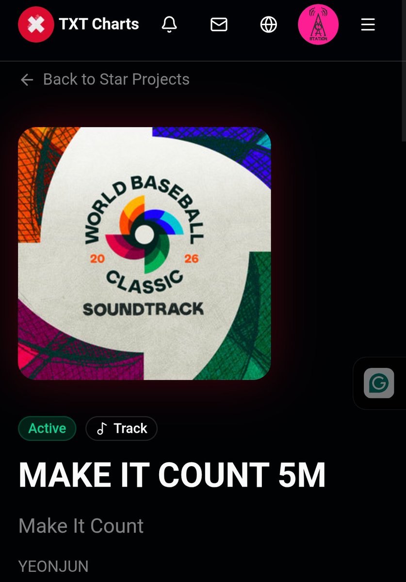 moa_station's tweet image. MOA 📣 Did you know @TXTChartData star projects can track Spotify streams real-time? Let's try this before CB &amp;amp; push MAKE IT COUNT. 

🌟: tinyurl.com/MIConTCD 
Pls: tinyurl.com/4p3u2846

The more moa join, the more accurate🤏🏻
#MakeItCount #YEONJUN #streaMOA #MOAisOne #TXT