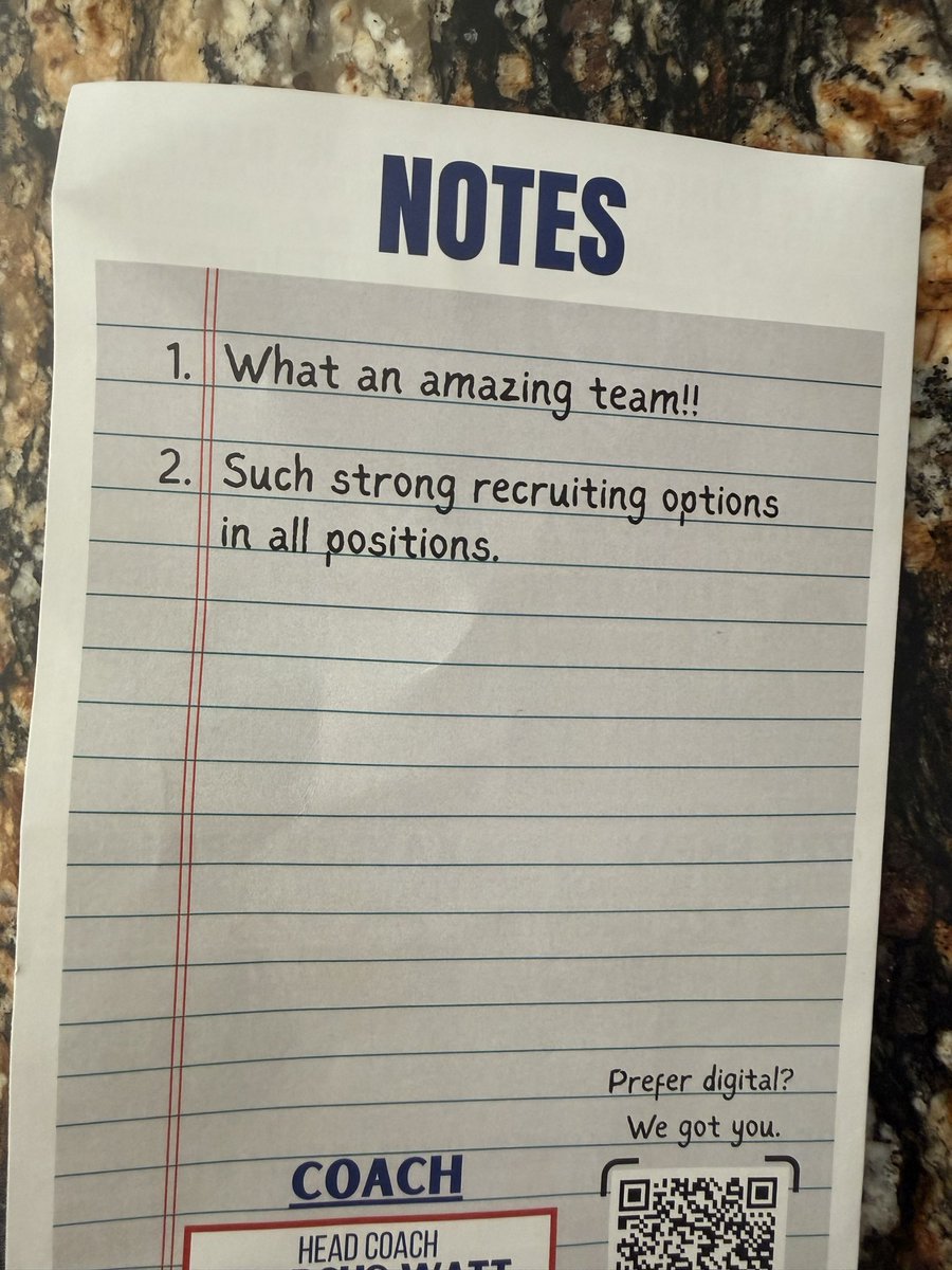 mlycan12's tweet photo. Most creative brochure award goes to…. @LouFuszSoccer. By the end of the day my eyes were so tired I nearly thought these were my notes 😅 👏
#RecruitingHumor #FindingOurTribe
@GAcademyLeague @WMTribeWSOC https://t.co/eAfoHnJS1O