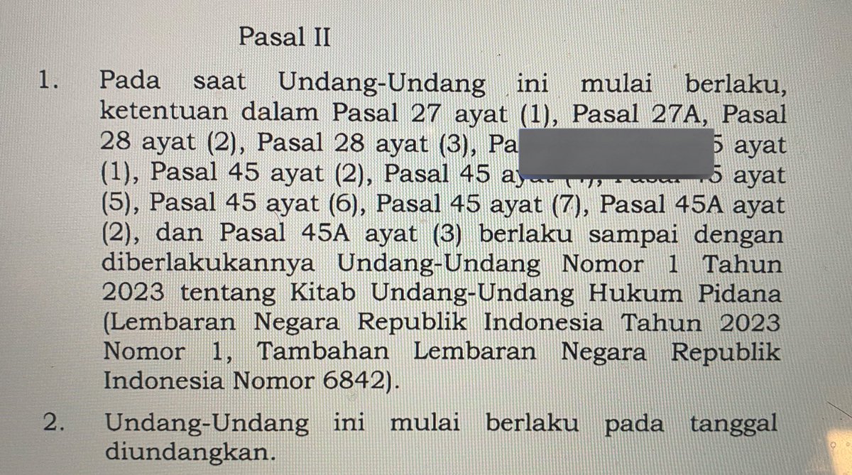Saya bingung pasal UU ITE apa yg dipakai polisi?

Ada yg bisa bantu info pakai pasal brp di ITE? <a href="/MuhadklyAcho/">Acho</a> 

Semua pasal penghinaan di UU ITE itu sudah berhasil kita hapus dengan KUHP 2023 dan UU ITE 2024

Delik penghinaan ada di KUHP baru, tapi jauh lebih ketat dri UU ITE