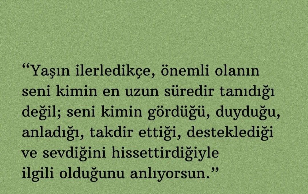 Yaşın ilerledikçe….