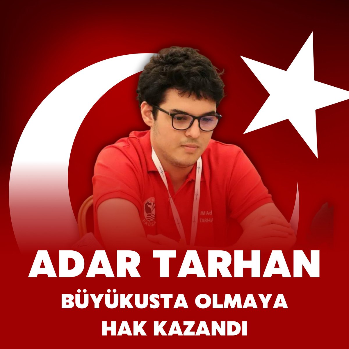tsfresmi's tweet photo. Adar Tarhan GM olmaya hak kazandı

Sporcumuz IM Adar Tarhan, Budapeşte Bahar Festivali’nde A Grubu’nda sergilediği üstün performansla büyük bir başarıya imza attı. 

Turnuvayı 9 turda 7 puan toplayarak ve namağlup tamamlayan Adar Tarhan, bu performansıyla GM unvanını almaya hak kazandı.

Turnuva boyunca istikrarlı ve güçlü bir oyun ortaya koyan Sporcumuz Adar Tarhan’ı elde ettiği sonuçlarla Türk satrancı adına gurur verici bir başarıya ulaştı.

Sporcumuzu bu önemli başarısından dolayı yürekten tebrik ediyor, satranç kariyerinde yeni unvanıyla birlikte daha nice başarılara imza atmasını diliyoruz.

Chess Results: https://t.co/EwzwtzktPo