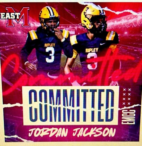 JordanJacksonj's tweet photo. I am proud to announce that I  have been blessed to commit to EMCC 🙏
@ripley_tiger
@RipleyHS 
@mac9alldatime
@Bpierce_EMCC
@CourtlandHays
@Archer5151
@CoachStory_EMCC
@CoachLucasEMCC
@CoachBrandonLiary
@KingWilk
@EMCCathletics
@TippahSports
@SocialSportsMS
@Kedthesportsguy
#AGTG https://t.co/PhO5sI4nW9