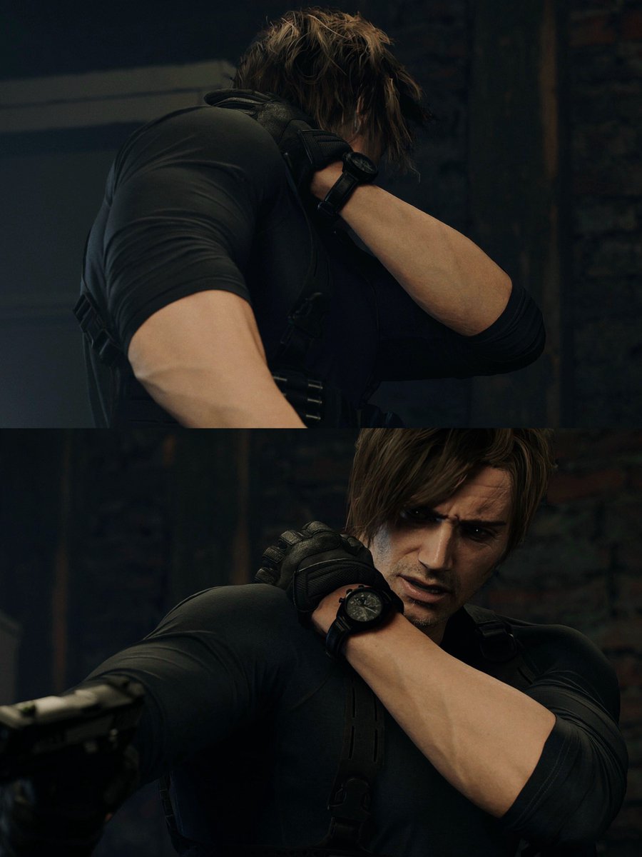 melscanvas_'s tweet photo. never gonna fall for the shirtless leon mod propaganda. let’s be real, leon’s shirt being too tight is exactly what makes him so hot. https://t.co/UlDs4SmGdQ