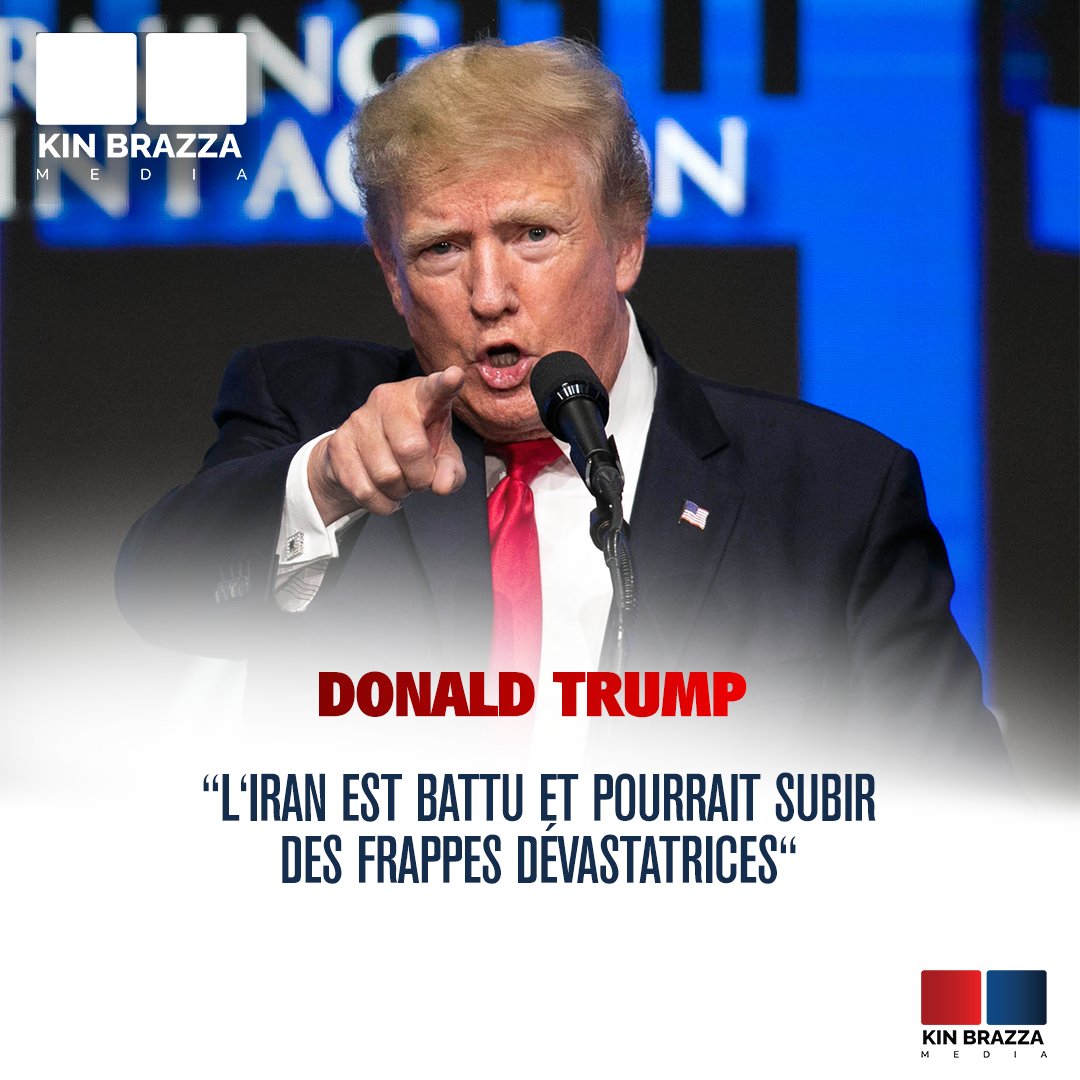 KinBrazzaMedia's tweet photo. Dans un message particulièrement virulent publié sur ses réseaux sociaux, Donald Trump affirme que l’Iran aurait été contraint de s’excuser et de capituler face à ses voisins du Moyen-Orient après les attaques menées par les États-Unis et Israël.
Le président américain soutient que ces opérations militaires auraient brisé la puissance iranienne dans la région, affirmant que Téhéran ne serait plus la force dominante au Moyen-Orient.
Trump va plus loin en évoquant la possibilité de frappes encore plus dévastatrices, laissant entendre que certaines zones pourraient désormais être ciblées si la situation venait à s’aggraver.
Ces déclarations très dures interviennent dans un climat déjà marqué par une forte escalade militaire et des tensions internationales autour du dossier iranien.
#DonaldTrump #Iran #MoyenOrient #Geopolitique #USA