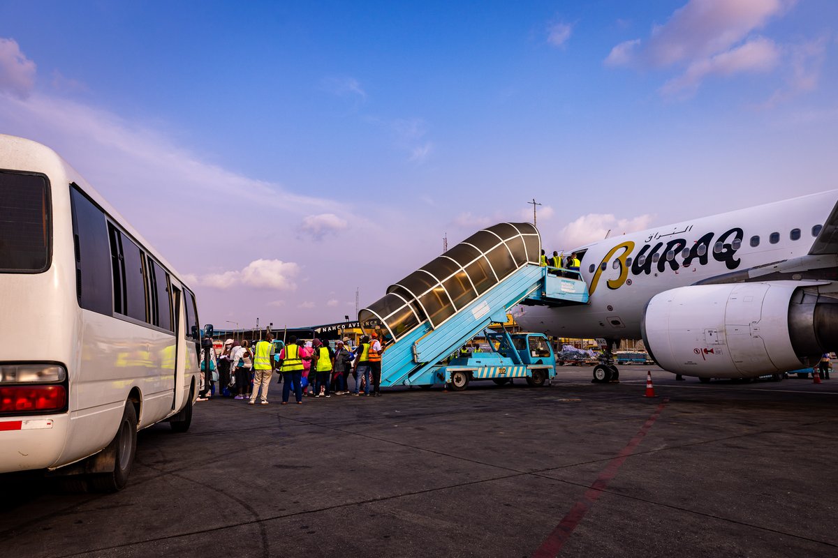 IOM_Nigeria's tweet photo. This week, we welcomed 1⃣6⃣5⃣ Nigerians from Libya at the Murtala Mohammed International Airport in #Lagos.
This makes the 14th charter flight in 2026, bringing 1,800+ Nigerians home this year under the @EUinNigeria-funded #MPRR project.
Thanks to our partners for their support https://t.co/iSAOl16zA6