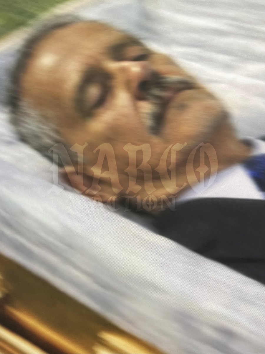 NarcoAction's tweet photo. Photograph of CJNG founder Nemesio Oseguera Cervantes “El Mencho” allegedly taken during his funeral burial service. https://t.co/ZXX3ZcXz6y