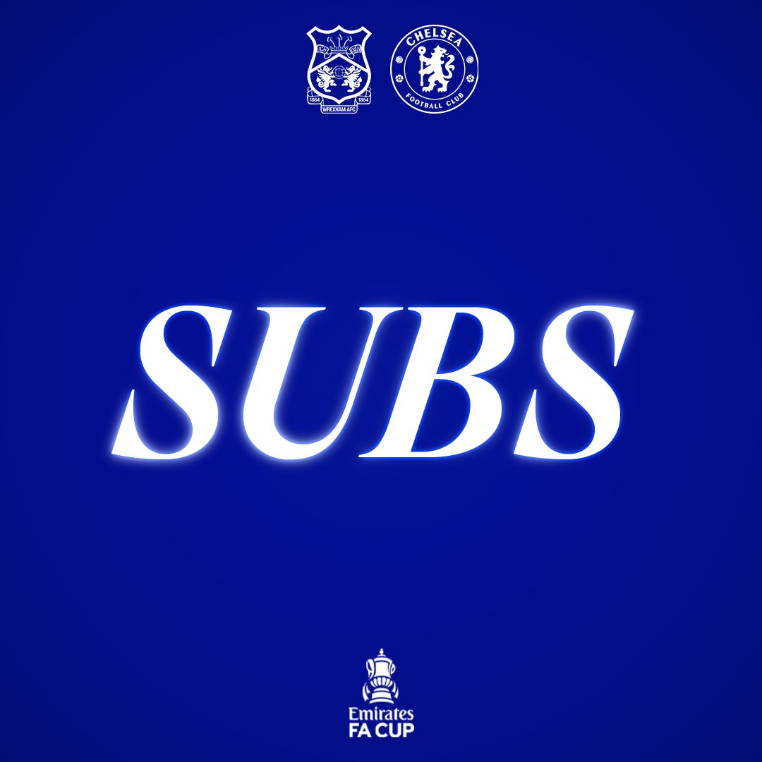 ChelseaFC's tweet photo. Two more changes.

➡️ Essugo
➡️ Cucurella

⬅️ Lavia
⬅️ Hato

🔴 1-1 🔵 [65] #CFC | #EmiratesFACup https://t.co/wFxb8xVuW0