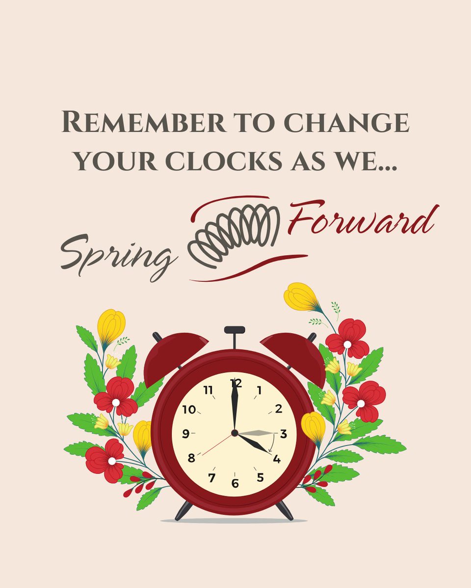 We know, it's that time of year already. So we wanted to remind everyone to change their clocks this weekend.