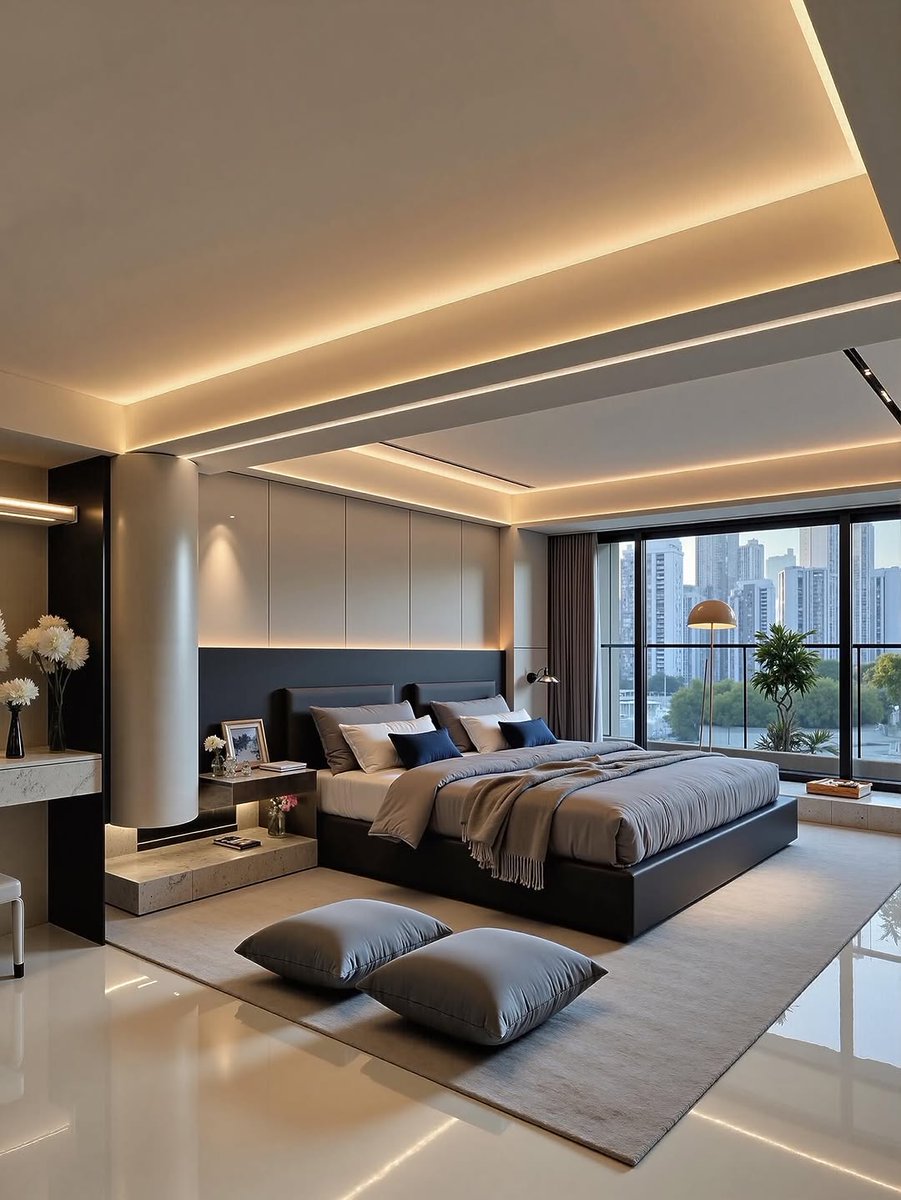 A bedroom that feels like a five-star suite 🌙✨