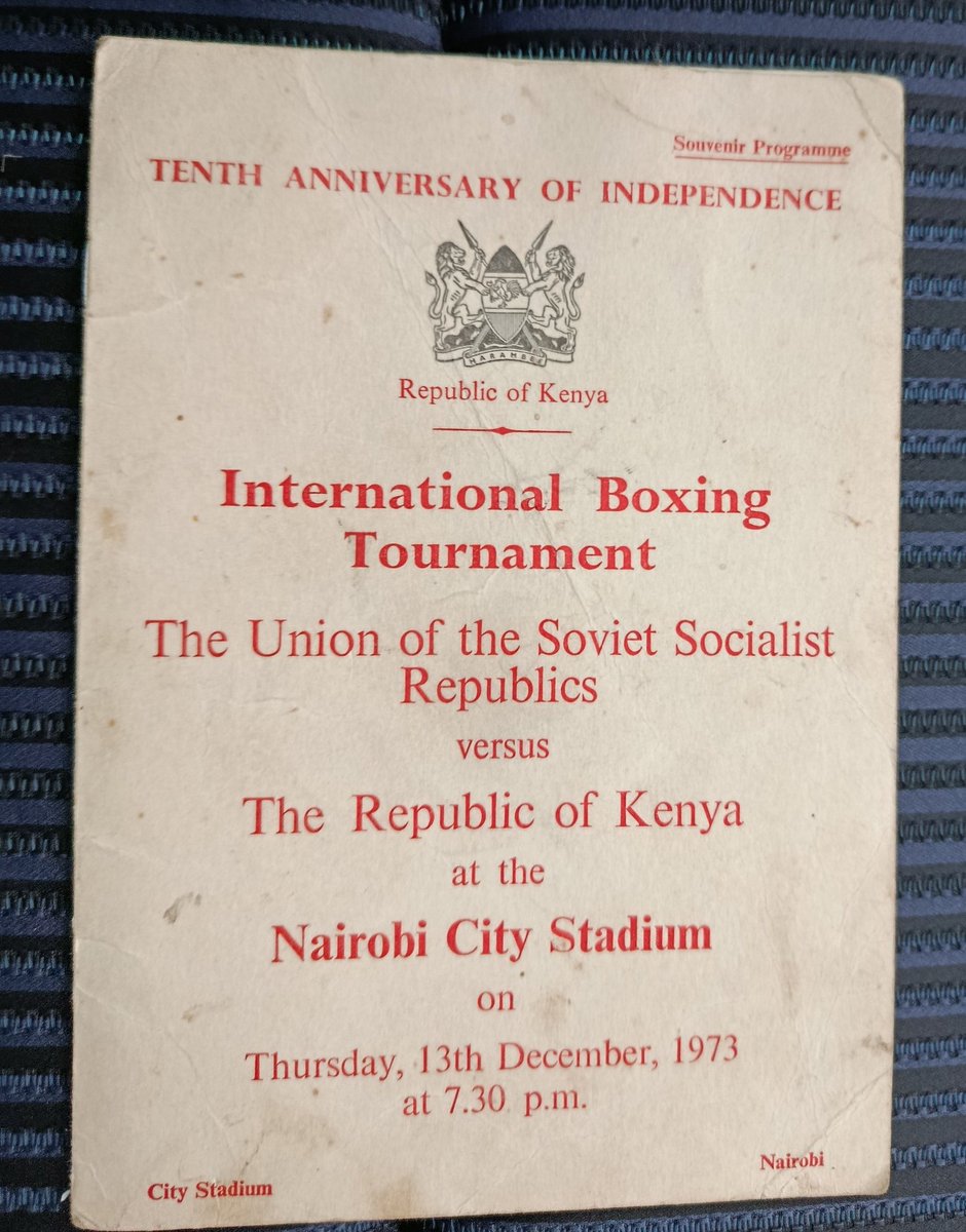 ForensicsKuria's tweet photo. I inherited tomes of documents going way back further than Kenya's history; baptismal records, news clips, photos, gazette notices, administrative diaries, public notices and whatever. I try to go through them when possible but haven't managed to get the work done. They are vacuum packed so they will be fine and ultimately will be catalogued and saved from the barbarians at that archive we all know.

Today I saw this.  I'd never heard of this tourney. 53 years later the programme's quality is still pretty good. 

So how did it go? Who won?