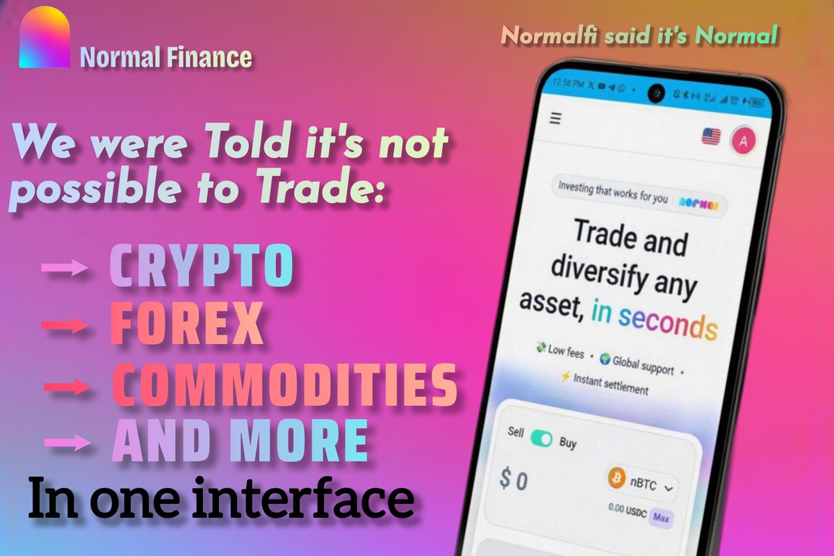 We were told it was impossible to trade

- Crypto
- Commodities 
- FX and more in one interface.

Every asset lives in its own world.

Different apps.
Different brokers.
Different platforms.

But what if all assets could live in one place?

One interface.
One portfolio.
One