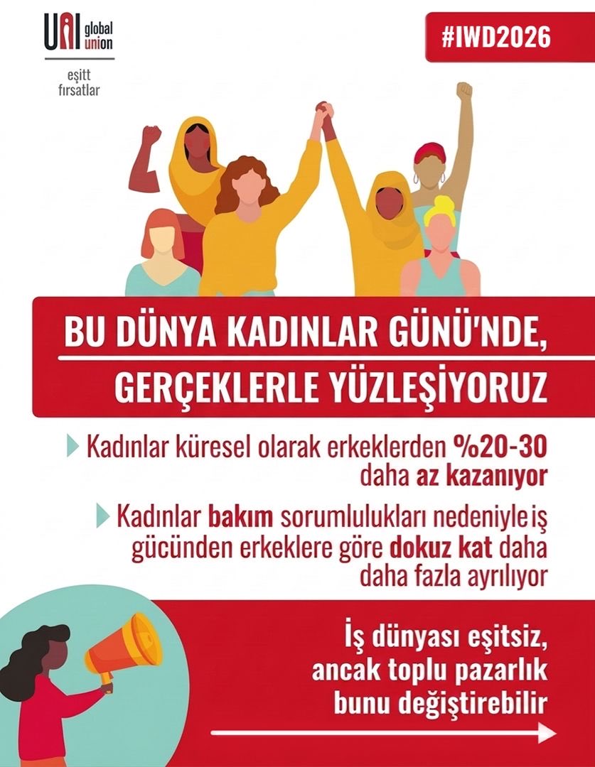 tezkoopissndk's tweet photo. Bu #8MartDünyaKadınlarGünü nünde gerçeklerle yüzleşiyoruz!
@uniglobalunion https://t.co/8Ud9udHvnM