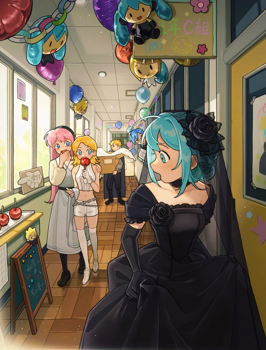 At the school festival🍎🪽
「秘蜜〜黒の誓い〜」
#ボカロ古典部  #HatsuneMiku #初音ミク