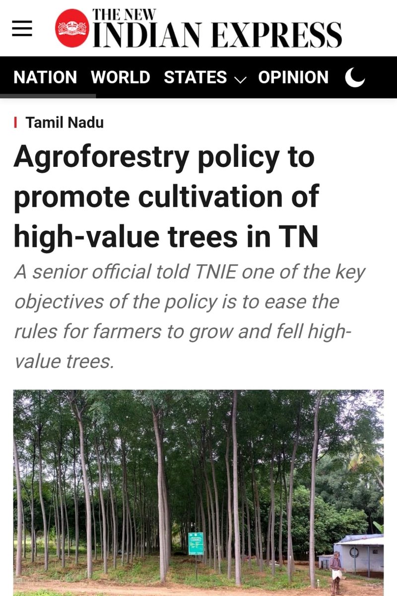 Congratulations to the Govt. of Tamil Nadu for implementing a vital part of the Save Soil policy of allowing farmers to grow trees of great value to enhance farmer economy and also enhancing soil quality which is a proven method that we have implemented through #CauveryCalling.