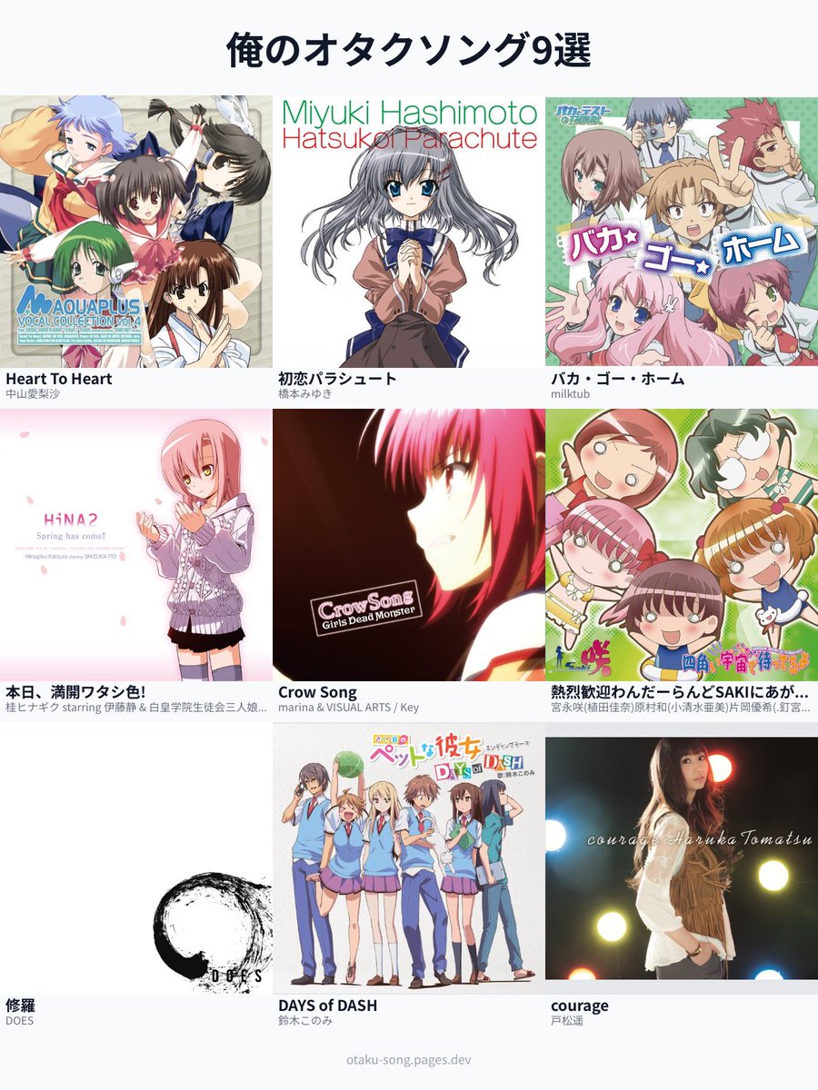born_yasu_fall's tweet photo. 俺のオタクソング9選 #俺のオタクソング9選
https://t.co/q4nZVPpWVp https://t.co/a6f0AYtkSR