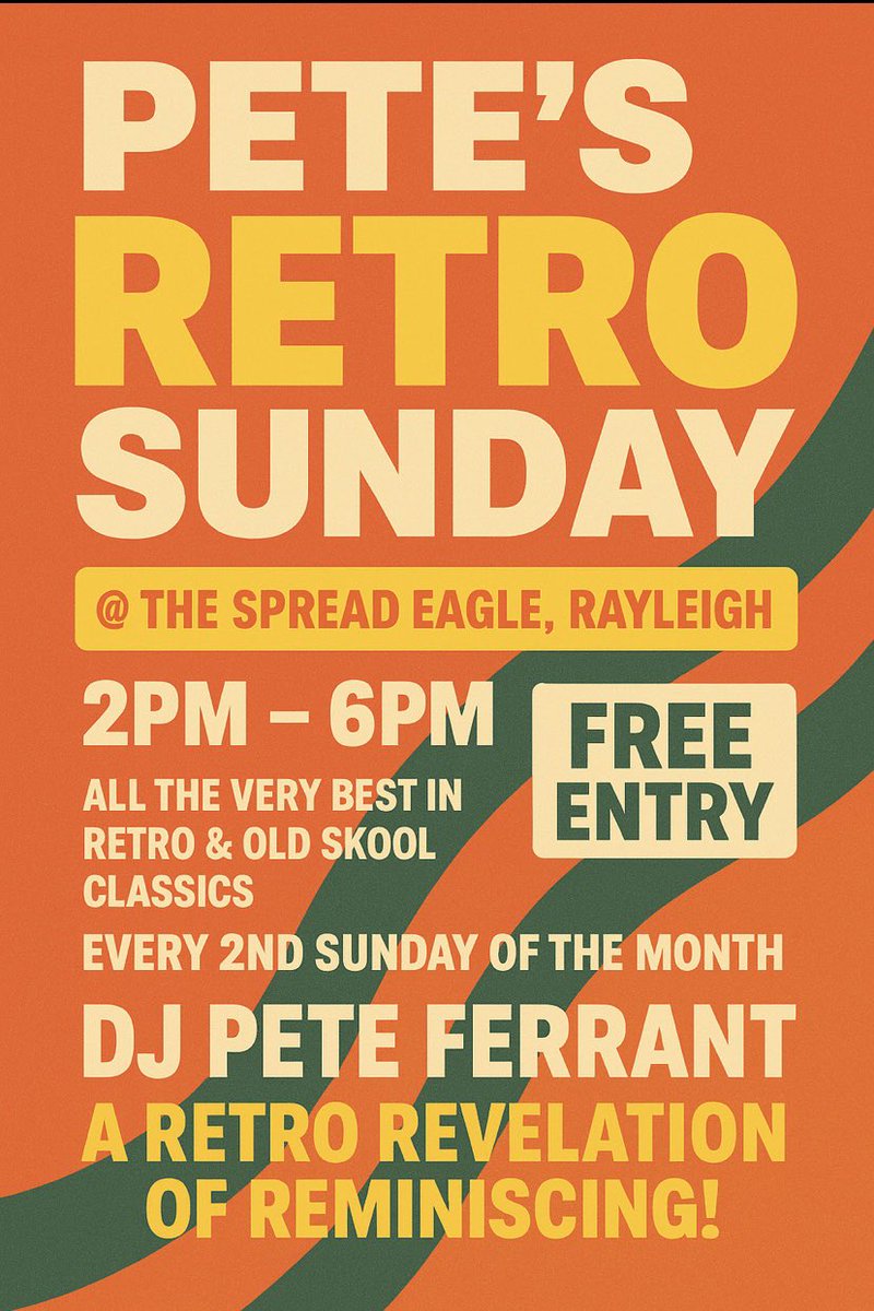 djpeteferrant's tweet photo. Tomorrow afternoon after we are back at the The Spread Eagle Rayleigh from 2pm FREE ADMISSION in all the music style from the last 5 decades 🎵🎹🎶treat yourself to some retro-revival 🎉🤗👌☺️ https://t.co/ksNH8IUIfx