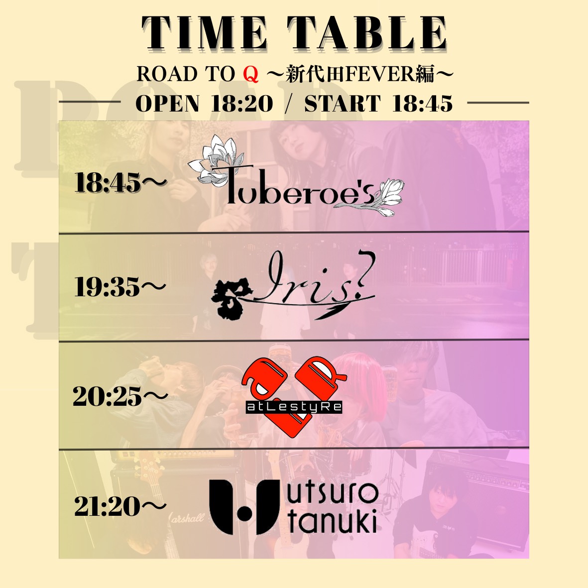 utsuro_tanuki's tweet photo. 【新代田FEVER公演 サポートスタッフ】
3月12日(木)に行なわれるROAD TO Q公演を全面的にサポートしてくださるスタッフを紹介します💡

PA(音響)
ヤマダさん(西永福JAM) @PA_YAMADA 

照明
ちださん(大塚Deepa)
@chida1310

万全の布陣でまいります🦝
みんなで良い夜にしましょう🌃 https://t.co/FT4tWl1n7J