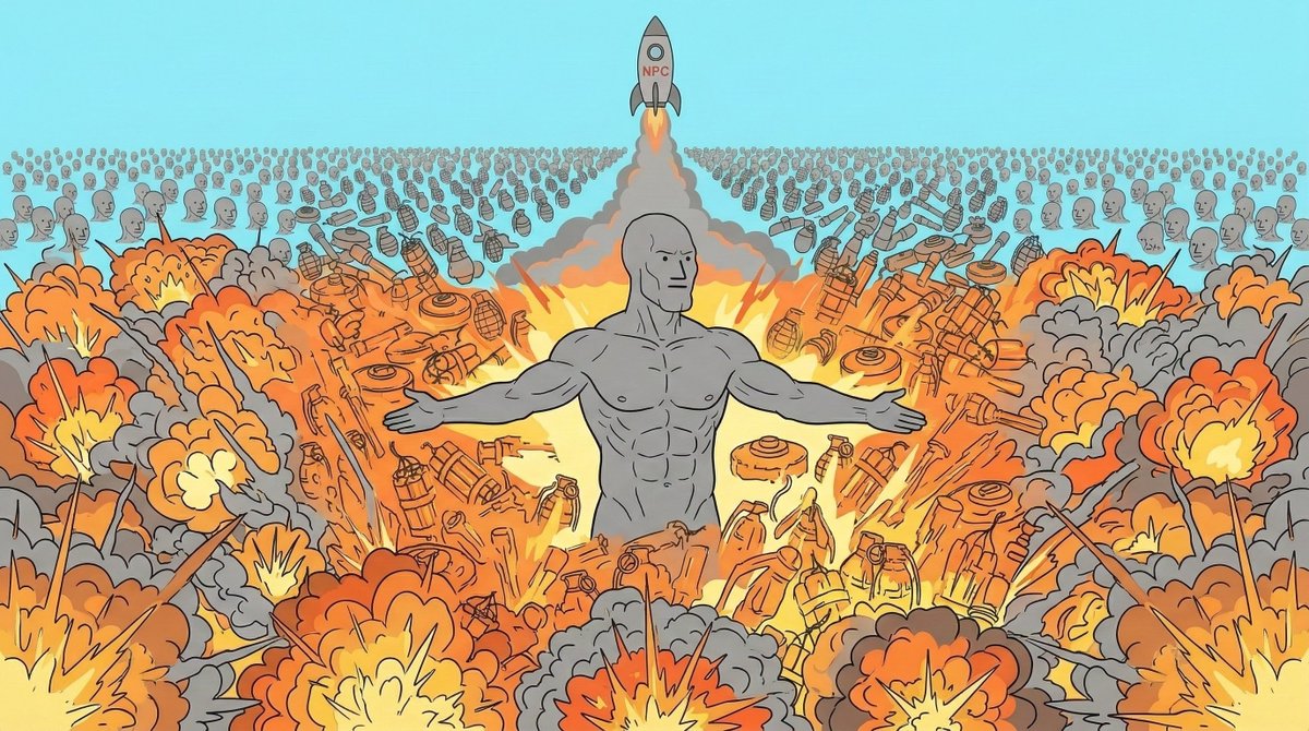 NoPurposeChad's tweet image. Day 1 of promoting my own coin
Just created my coin @solana 

The $NPC army has arrived. Programmed to HODL. Chiseled for the moon. 🦾📈

#NPC #NoPurposeChad #MemeCoin #Solana #MaximumGains"